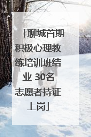 聊城首期积极心理教练培训班结业 30名志愿者持证上岗