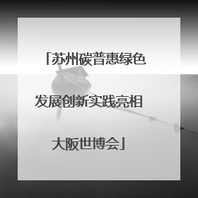 苏州碳普惠绿色发展创新实践亮相大阪世博会