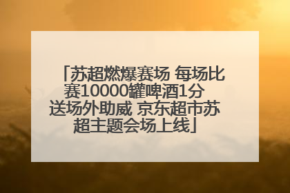 苏超燃爆赛场 每场比赛10000罐啤酒1分送场外助威 京东超市苏超主题会场上线