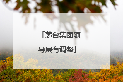 茅台集团领导层有调整