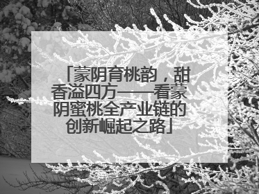 蒙阴育桃韵，甜香溢四方——看蒙阴蜜桃全产业链的创新崛起之路