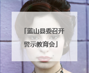 蓝山县委召开警示教育会