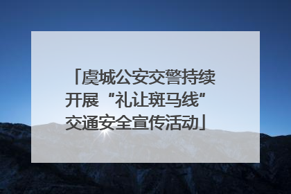 虞城公安交警持续开展“礼让斑马线”交通安全宣传活动
