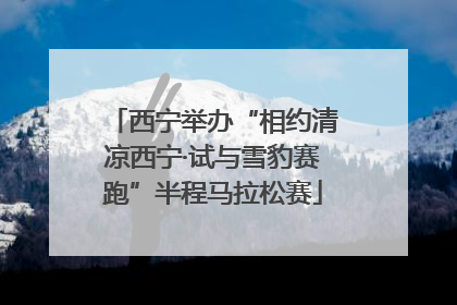 西宁举办“相约清凉西宁·试与雪豹赛跑”半程马拉松赛