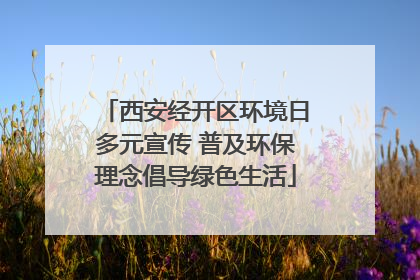 西安经开区环境日多元宣传 普及环保理念倡导绿色生活