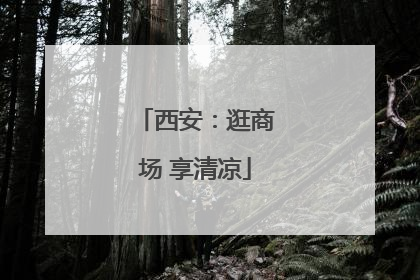 西安：逛商场 享清凉