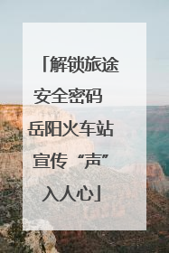 解锁旅途安全密码 岳阳火车站宣传“声”入人心