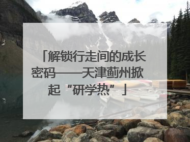 解锁行走间的成长密码——天津蓟州掀起“研学热”