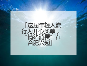 这届年轻人流行为开心买单，“情绪消费”在合肥兴起
