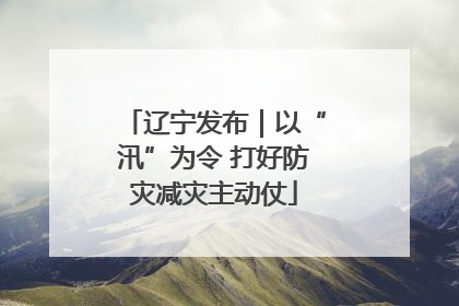 辽宁发布｜以“汛”为令 打好防灾减灾主动仗