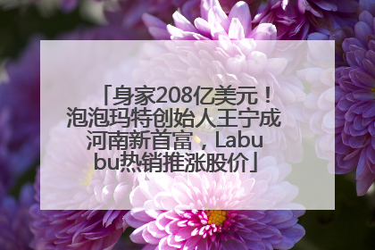 身家208亿美元！泡泡玛特创始人王宁成河南新首富，Labubu热销推涨股价