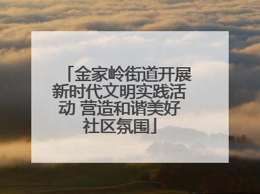 金家岭街道开展新时代文明实践活动 营造和谐美好社区氛围