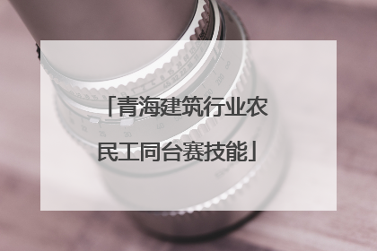 青海建筑行业农民工同台赛技能