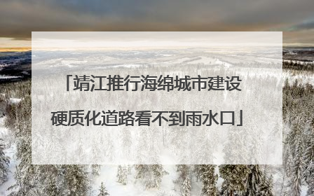 靖江推行海绵城市建设 硬质化道路看不到雨水口