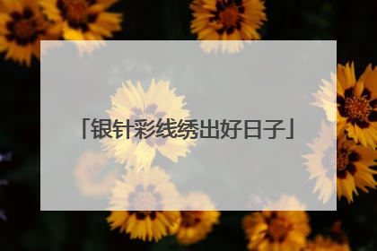 银针彩线绣出好日子