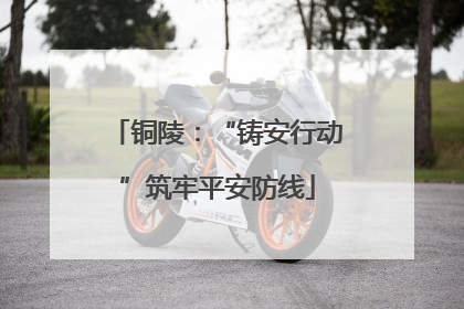 铜陵：“铸安行动”筑牢平安防线