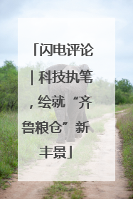 闪电评论｜科技执笔，绘就“齐鲁粮仓”新丰景