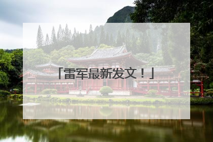 雷军最新发文！