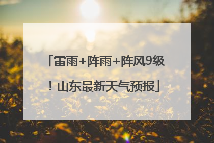 雷雨+阵雨+阵风9级！山东最新天气预报