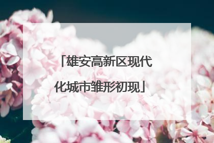 雄安高新区现代化城市雏形初现
