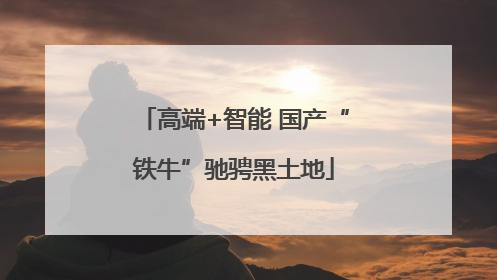 高端+智能 国产“铁牛”驰骋黑土地