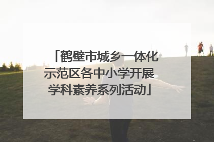 鹤壁市城乡一体化示范区各中小学开展学科素养系列活动