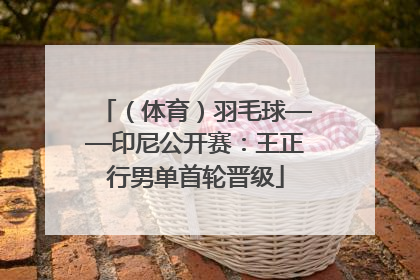 （体育）羽毛球——印尼公开赛：王正行男单首轮晋级