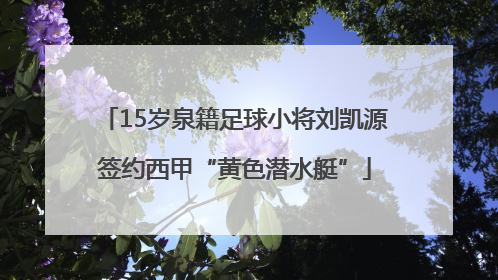 15岁泉籍足球小将刘凯源签约西甲“黄色潜水艇”