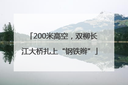 200米高空，双柳长江大桥扎上“钢铁辫”