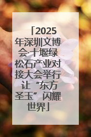2025年深圳文博会·十堰绿松石产业对接大会举行 让“东方圣玉”闪耀世界