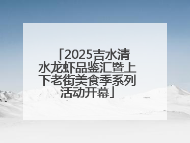 2025吉水清水龙虾品鉴汇暨上下老街美食季系列活动开幕