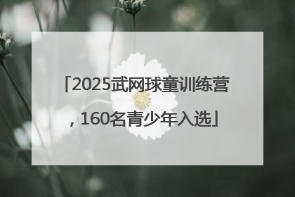 2025武网球童训练营，160名青少年入选
