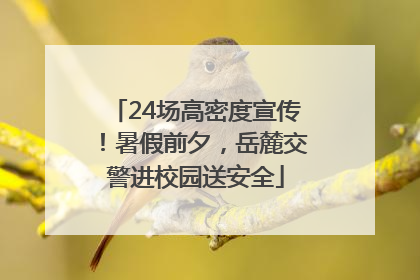 24场高密度宣传！暑假前夕，岳麓交警进校园送安全
