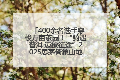 400余名选手穿梭万亩茶园！“骑遇普洱·迈象征途”2025思茅倚象山地自行车赛圆满举行